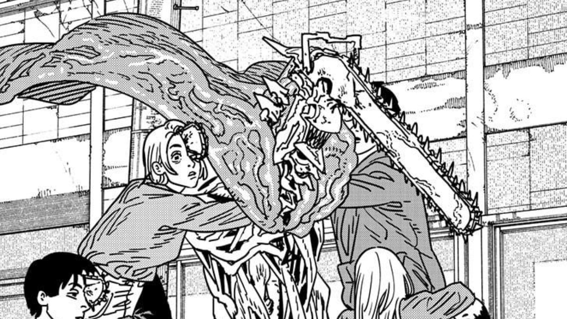 Denji defeats Fakesaw Man his way in Chainsaw Man chapter 204 (Image via Shueisha)